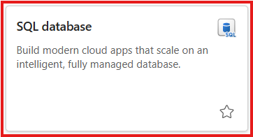 Recorte de pantalla del icono de la base de datos SQL de Fabric.