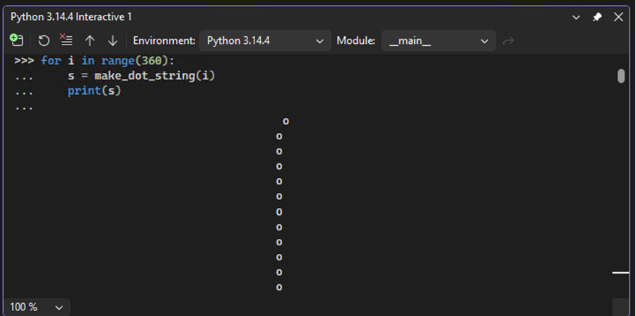 Snímek obrazovky, který ukazuje, jak vložit více řádků kódu do interaktivního okna v sadě Visual Studio