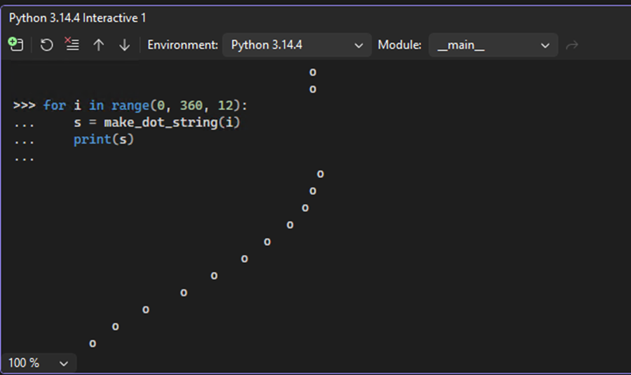 Cuplikan layar yang memperlihatkan cara mengedit pernyataan sebelumnya di Jendela Interaktif di Visual Studio.