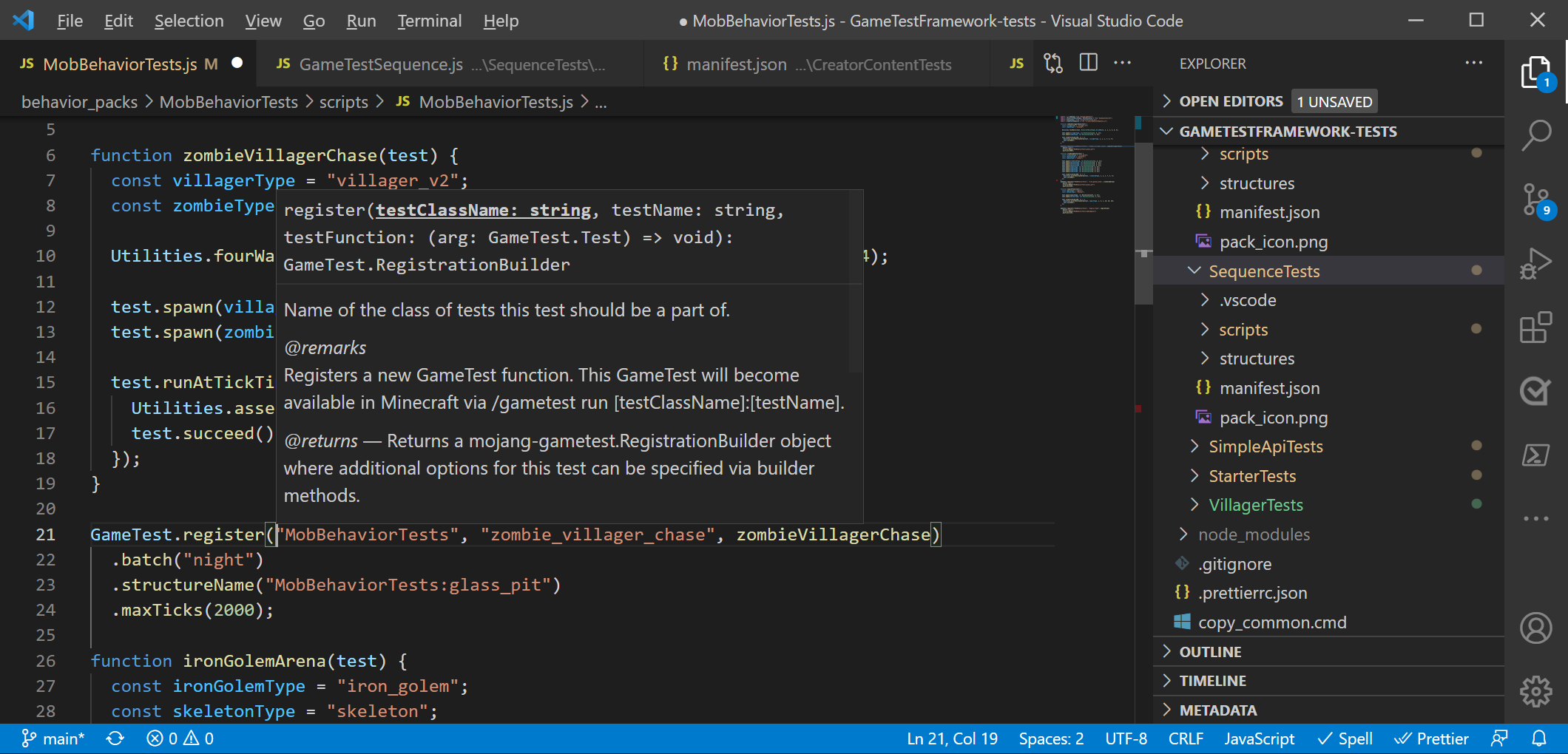 Documentazione di riferimento in linea in Visual Studio Code