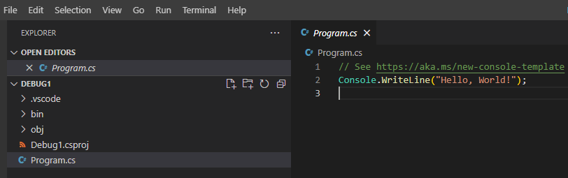 Screenshot che mostra la cartella .vscode in EXPLORER.